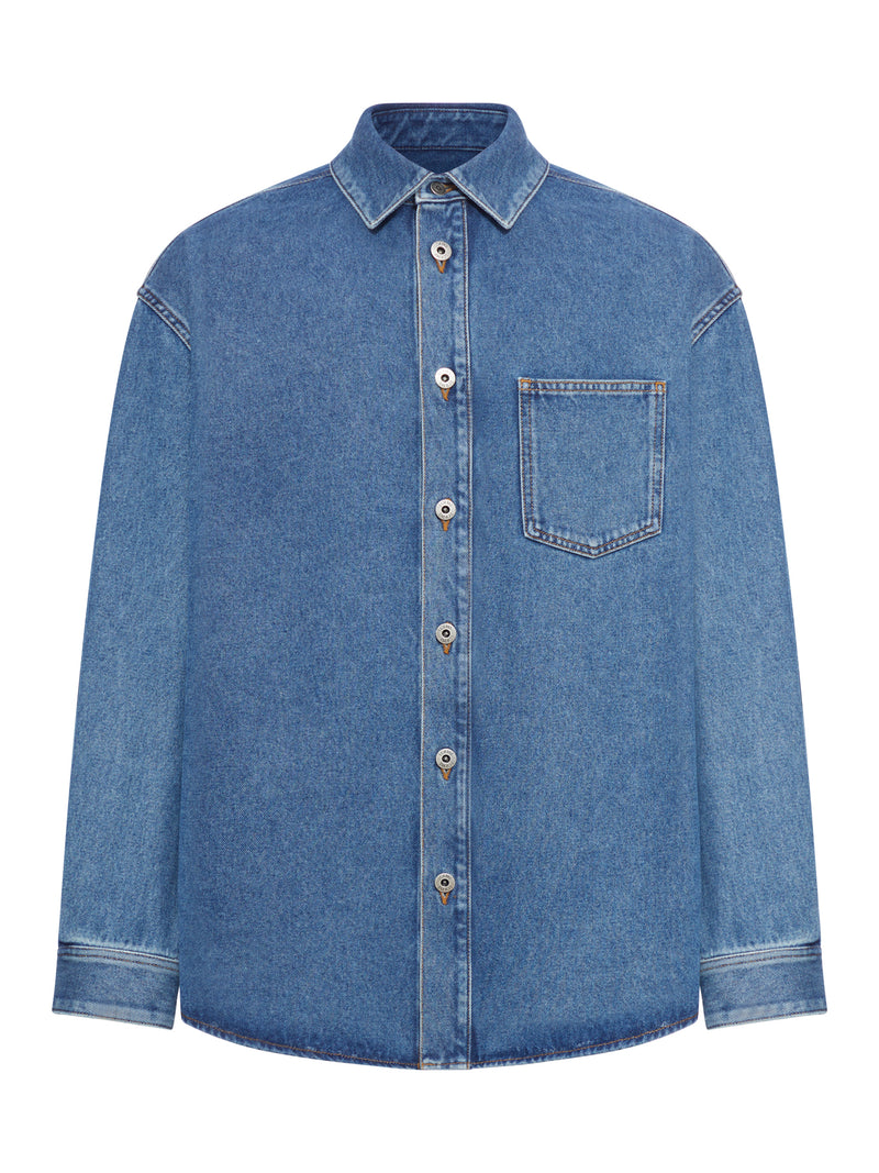 Loewe Men Denim Anagram Overshirt LOEWE