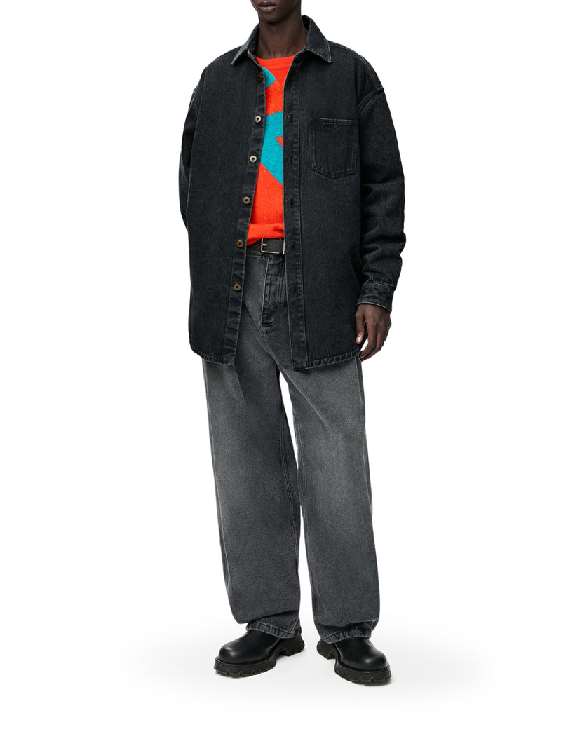 Loewe Men Denim Anagram Overshirt LOEWE