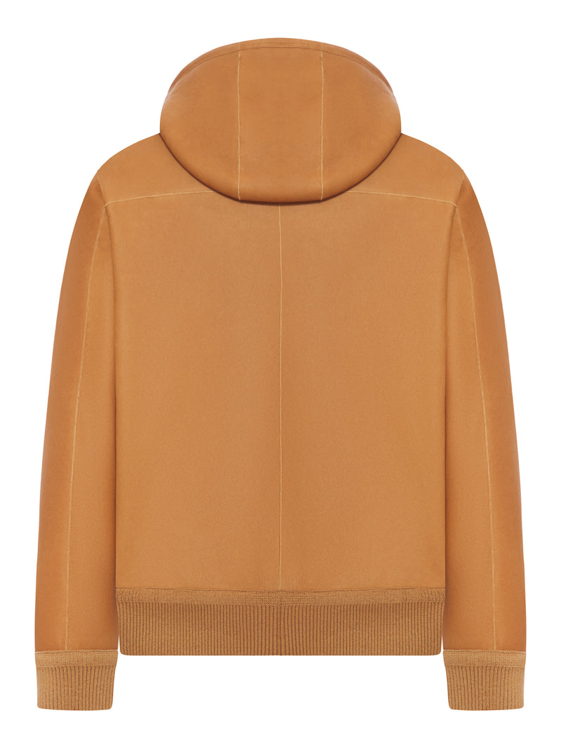 Loewe Men Shearling Jacket With Hood LOEWE