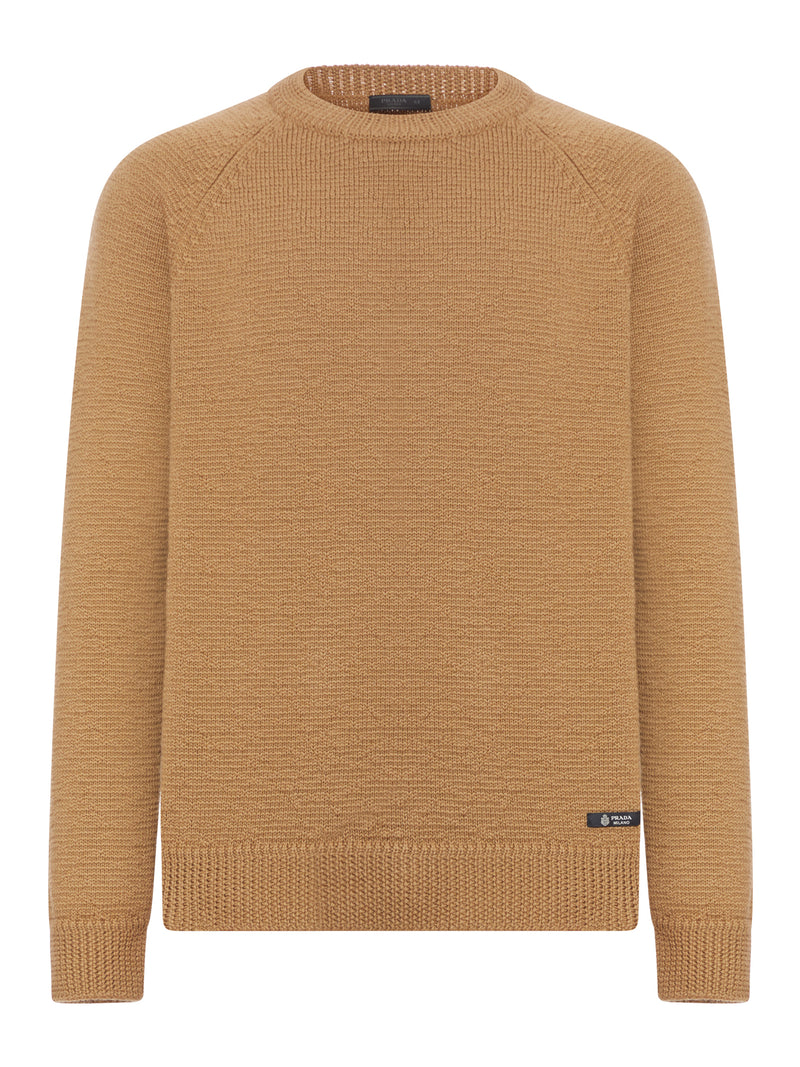 Prada Men Crew Neck Sweater In Virgin Wool PRADA