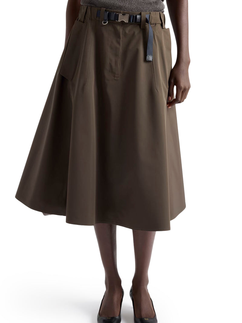 Prada Women Wide Skirt In Technical Canvas PRADA