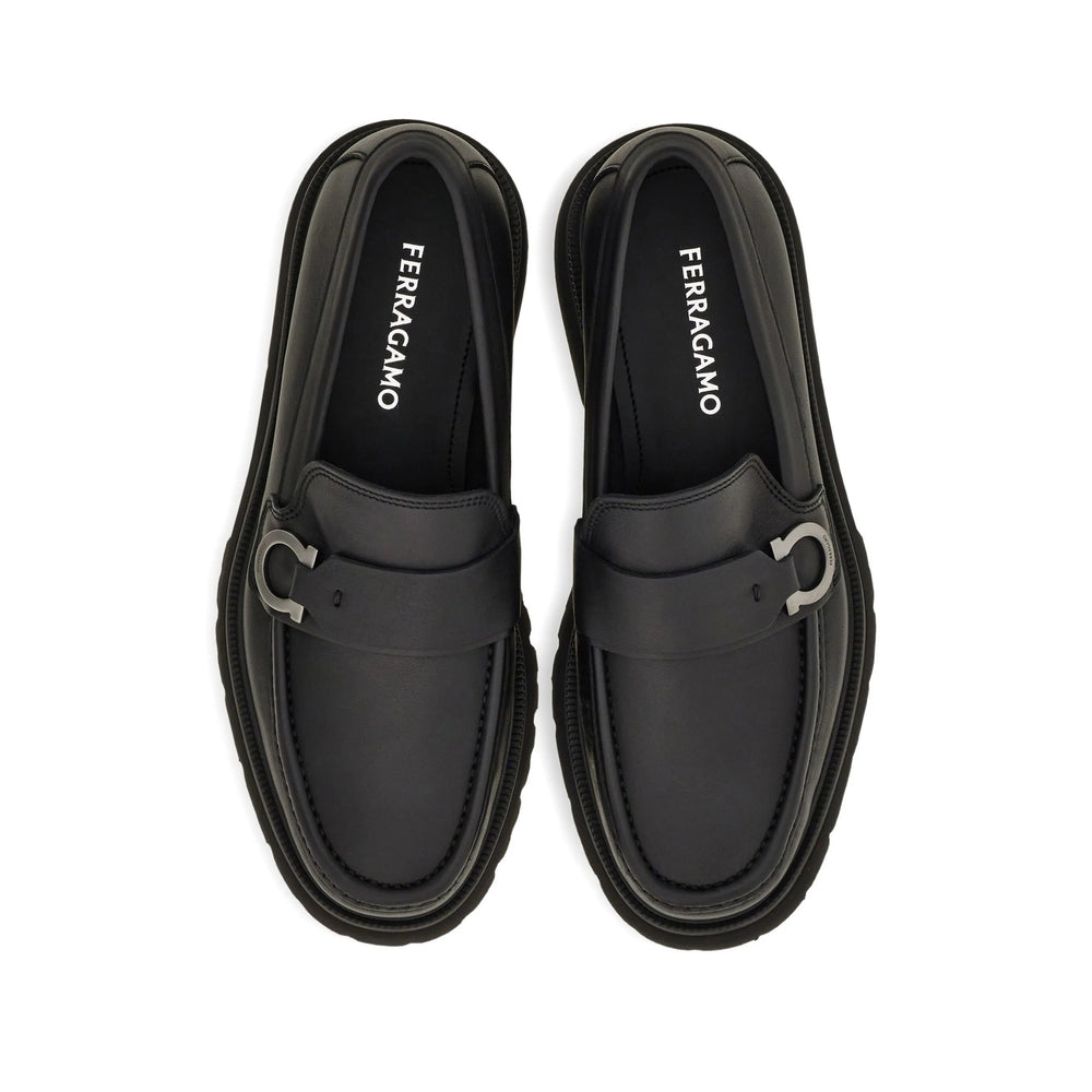 Ferragamo Black Loafers Men FERRAGAMO