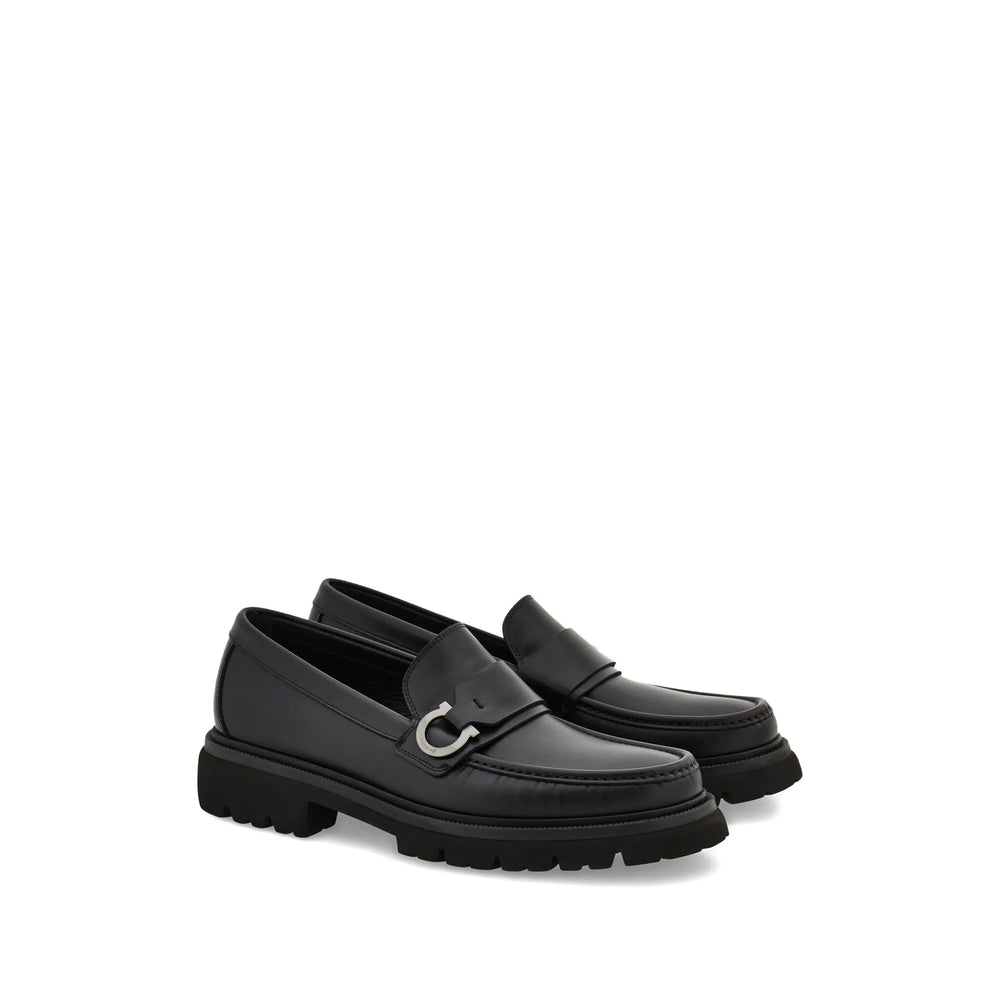 Ferragamo Black Loafers Men FERRAGAMO