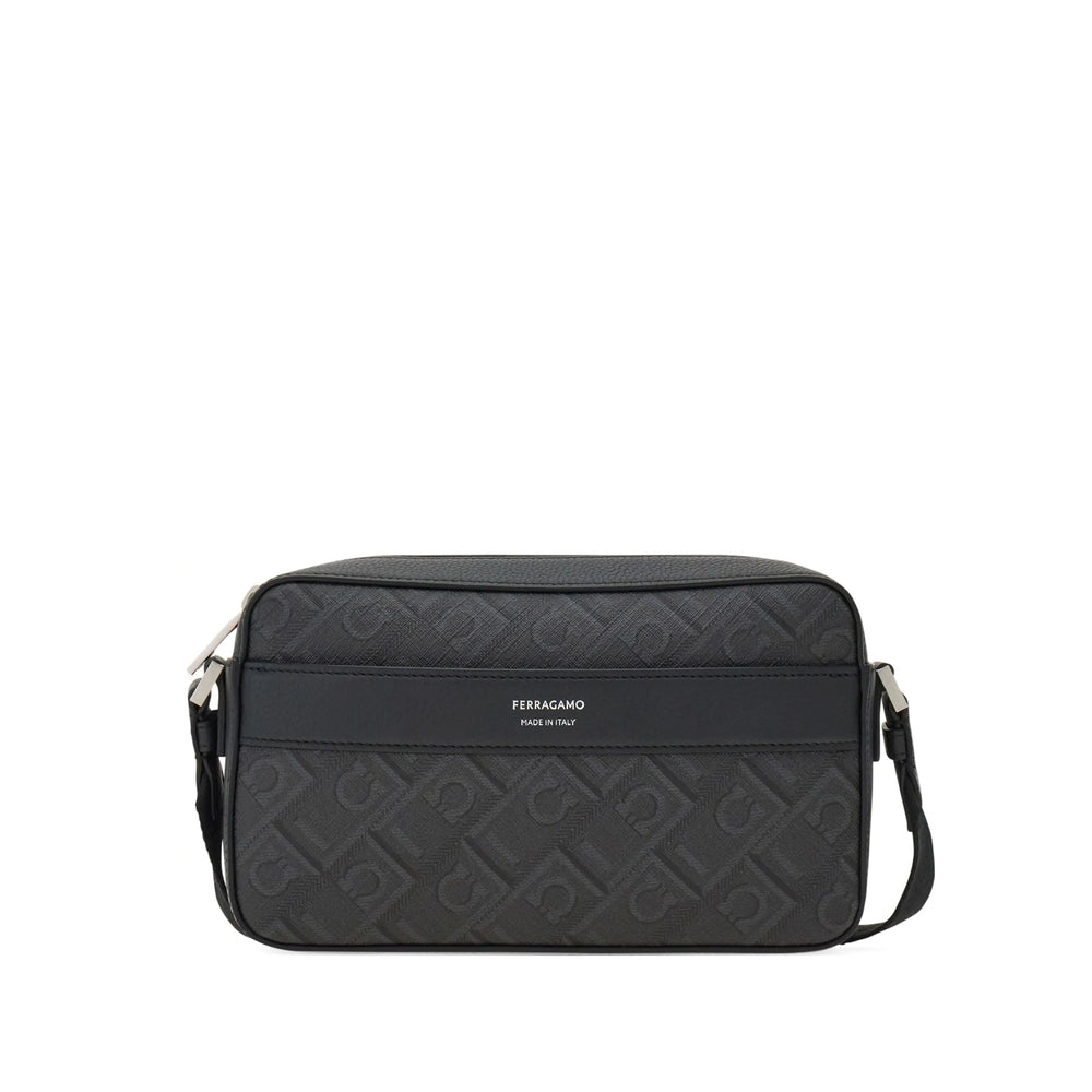 Ferragamo Black Messenger Bags Men FERRAGAMO