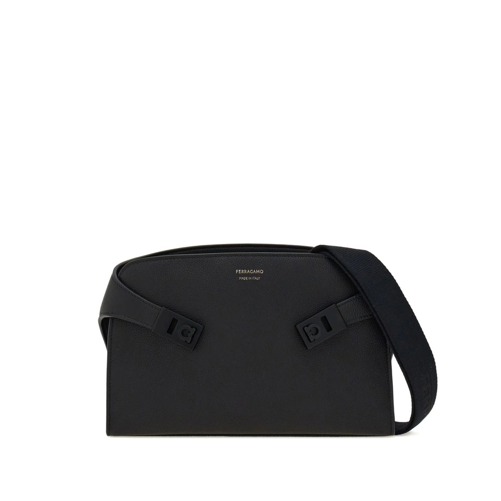 Ferragamo Black Messenger Bags Men FERRAGAMO