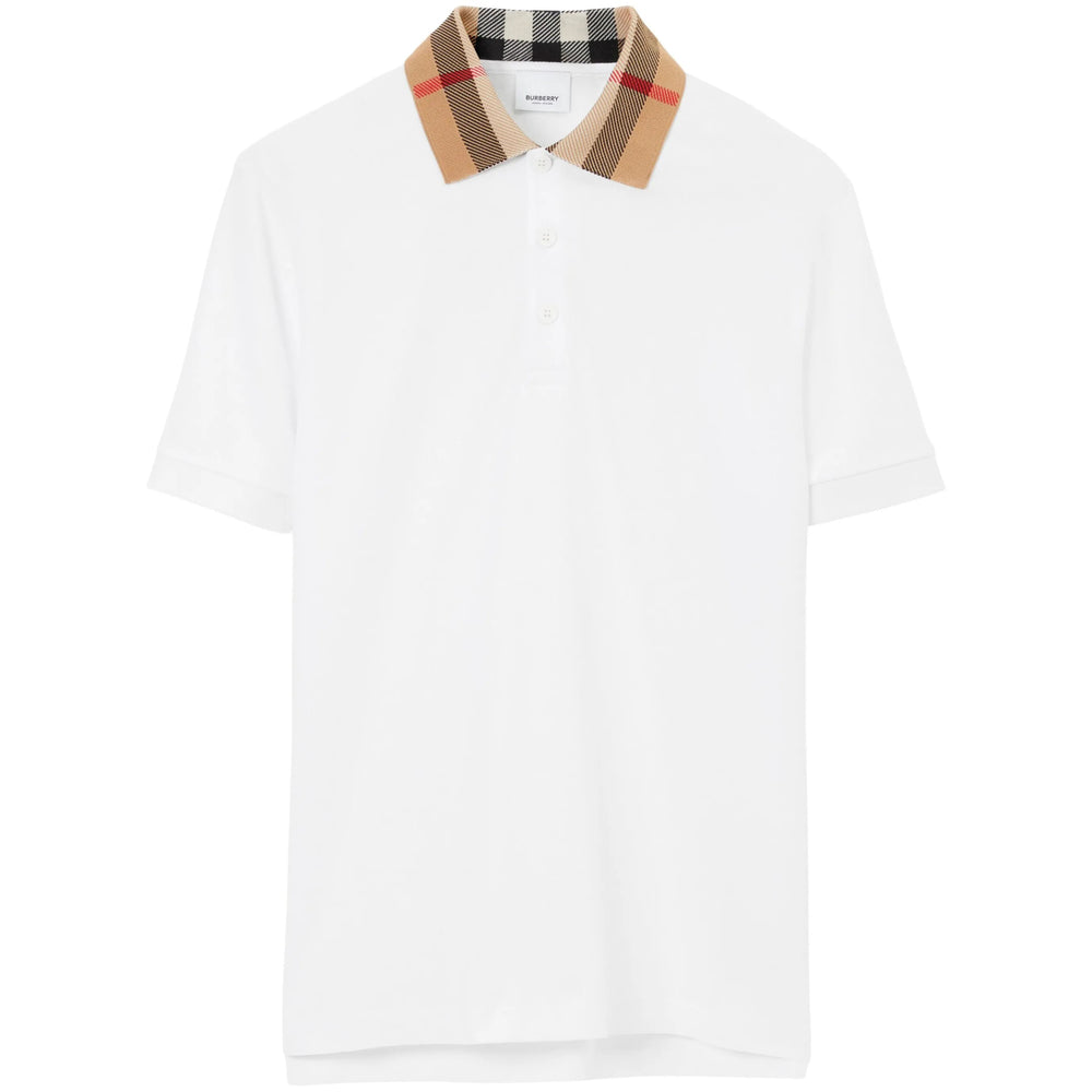 Burberry White Polo Shirts Men BURBERRY