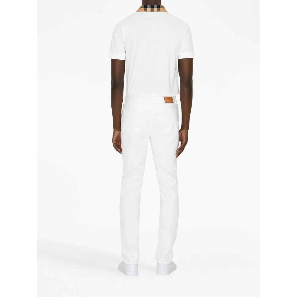 Burberry White Polo Shirts Men BURBERRY