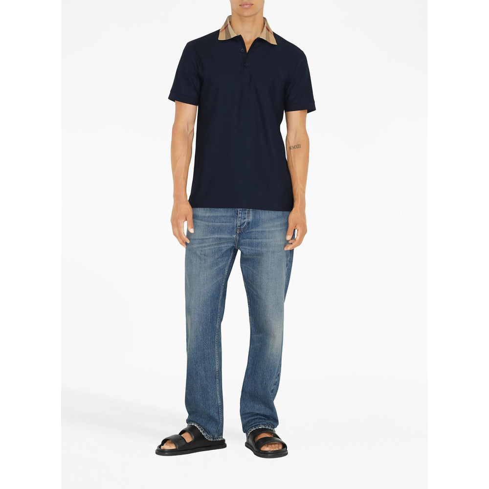 Burberry Blue Polo Shirts Men BURBERRY