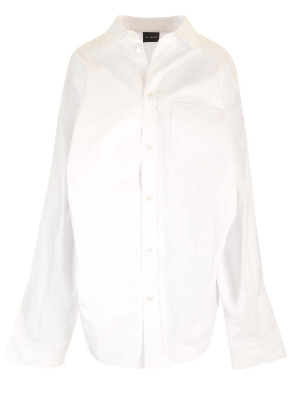 Balenciaga Women Large Fit Asymmetric Shirt BALENCIAGA