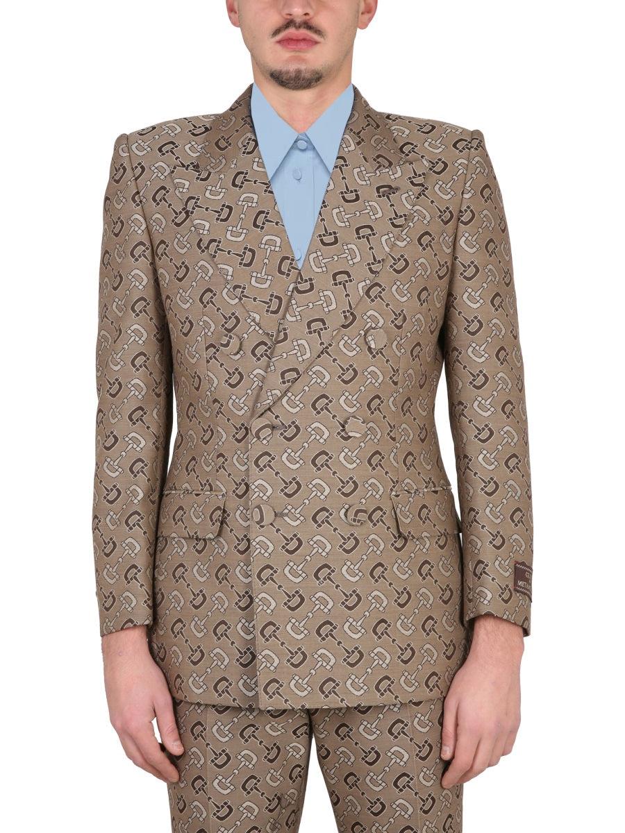 Gucci Men Maxi Clamp Pattern Cotton Jacket GUCCI