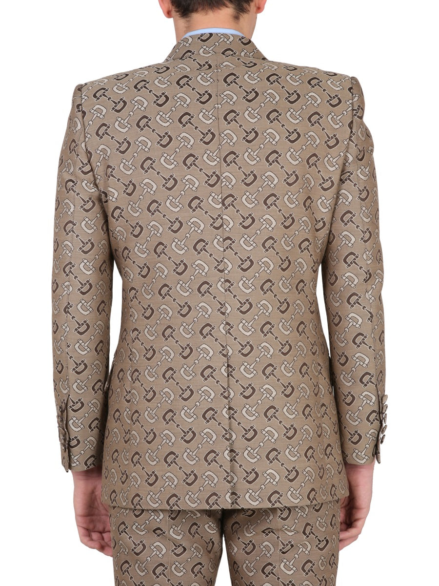 Gucci Men Maxi Clamp Pattern Cotton Jacket GUCCI