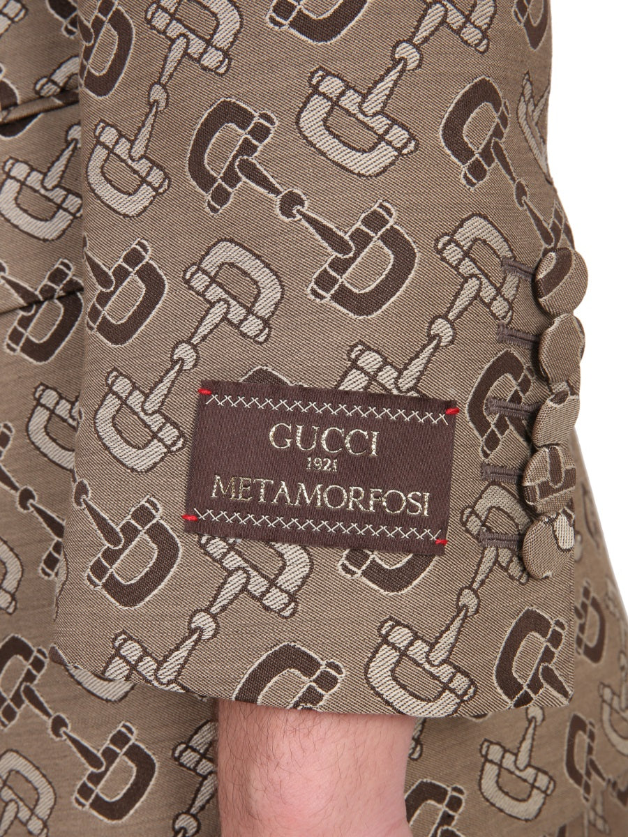 Gucci Men Maxi Clamp Pattern Cotton Jacket GUCCI