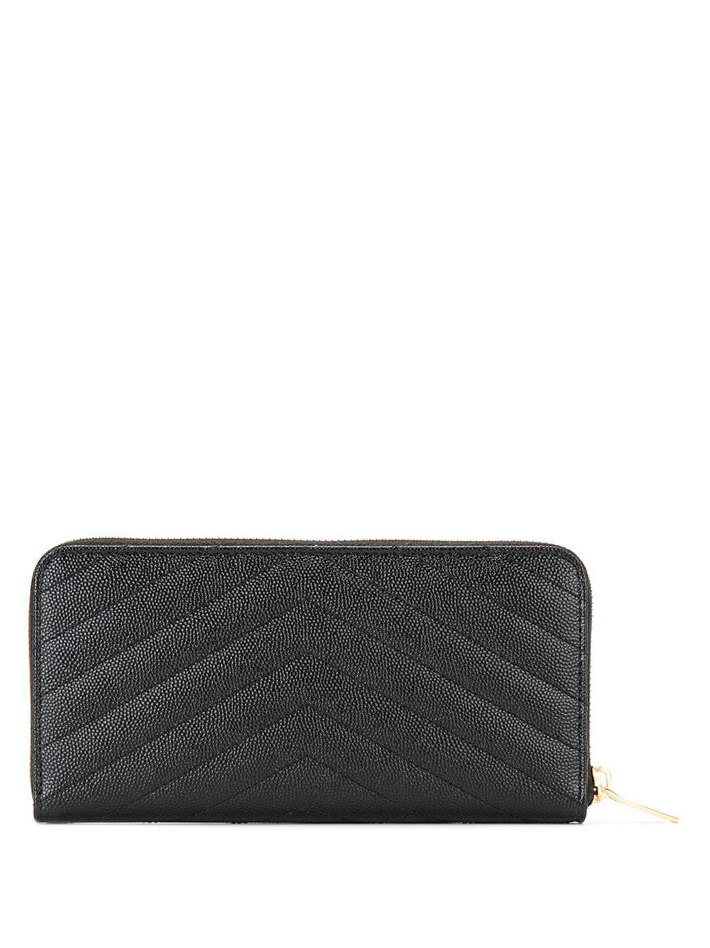 Saint Laurent Women Cassandre Matelassé Zip Around Wallet In Grain De Poudre Leather SAINT LAURENT