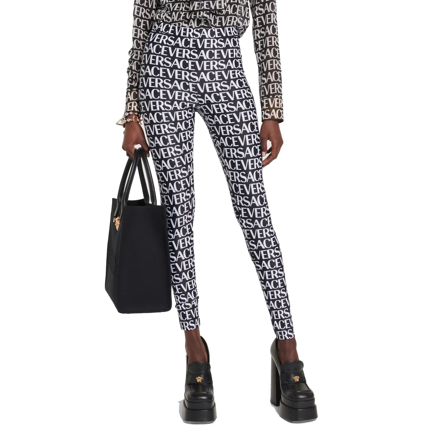 Versace Logo Leggings Women VERSACE