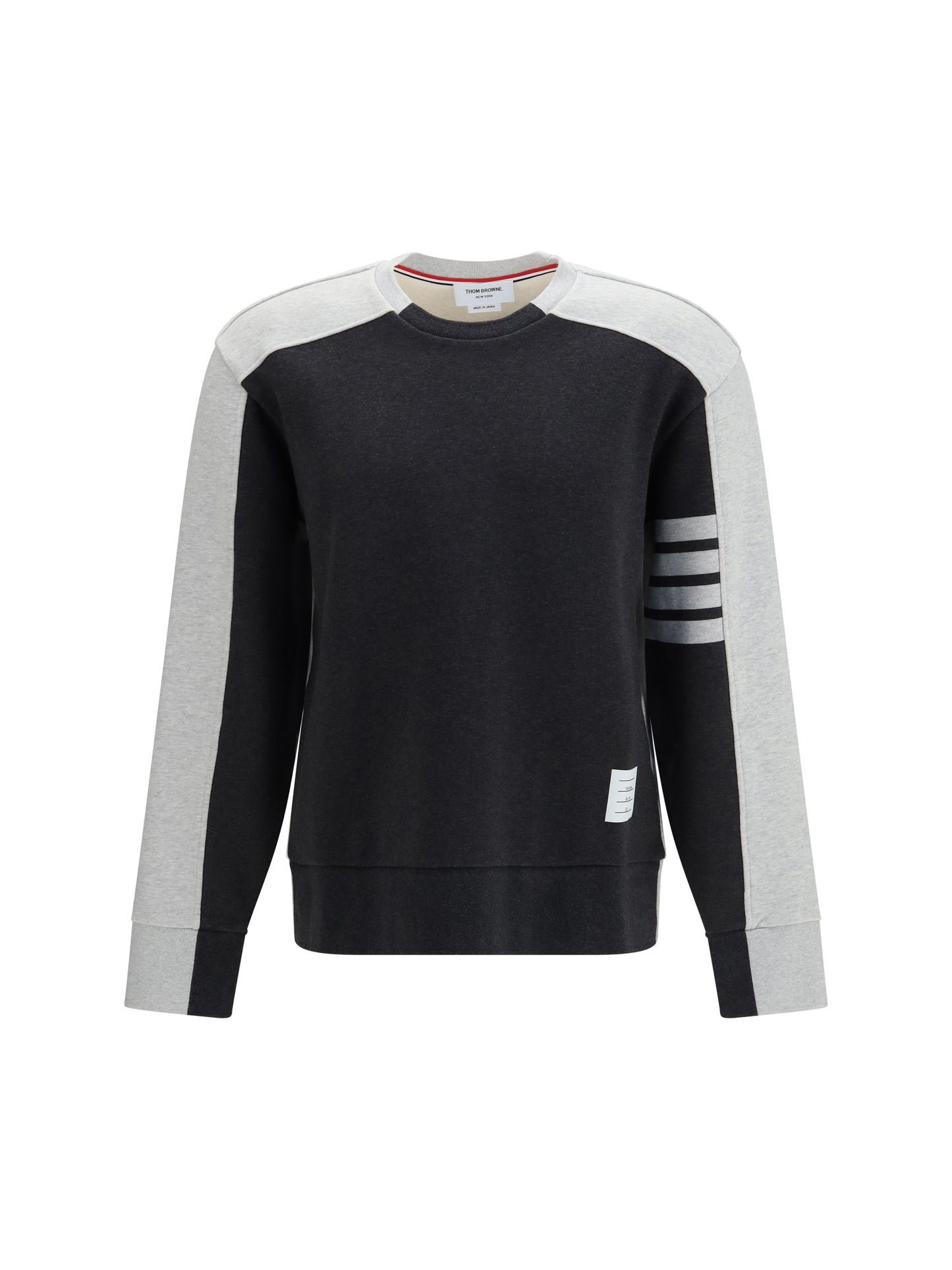Thom Browne Men Colorblock Crewneck Sweatshirt With 4-Bar Detail THOM BROWNE