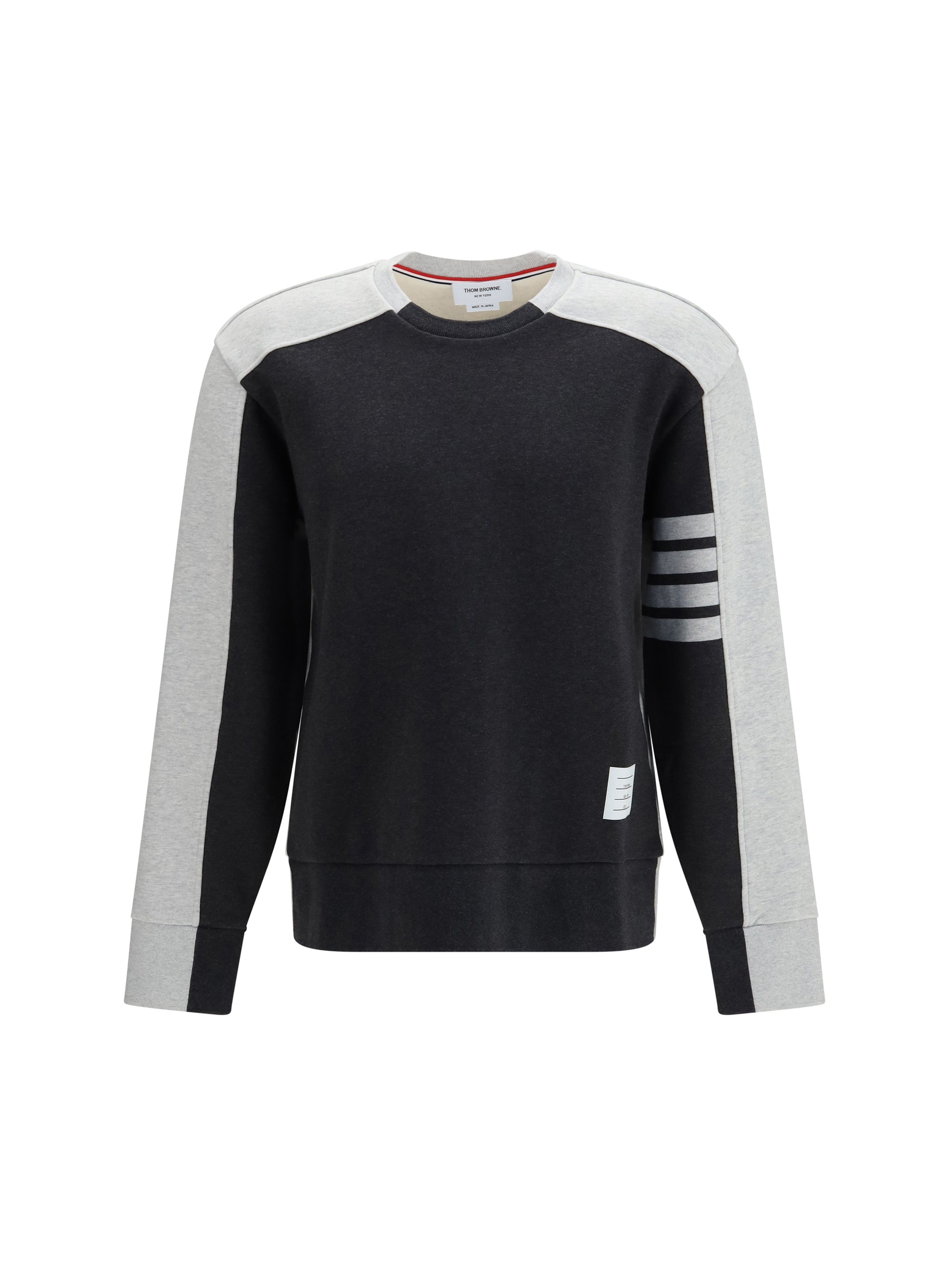 Thom Browne Men Colorblock Crewneck Sweatshirt With 4-Bar Detail THOM BROWNE