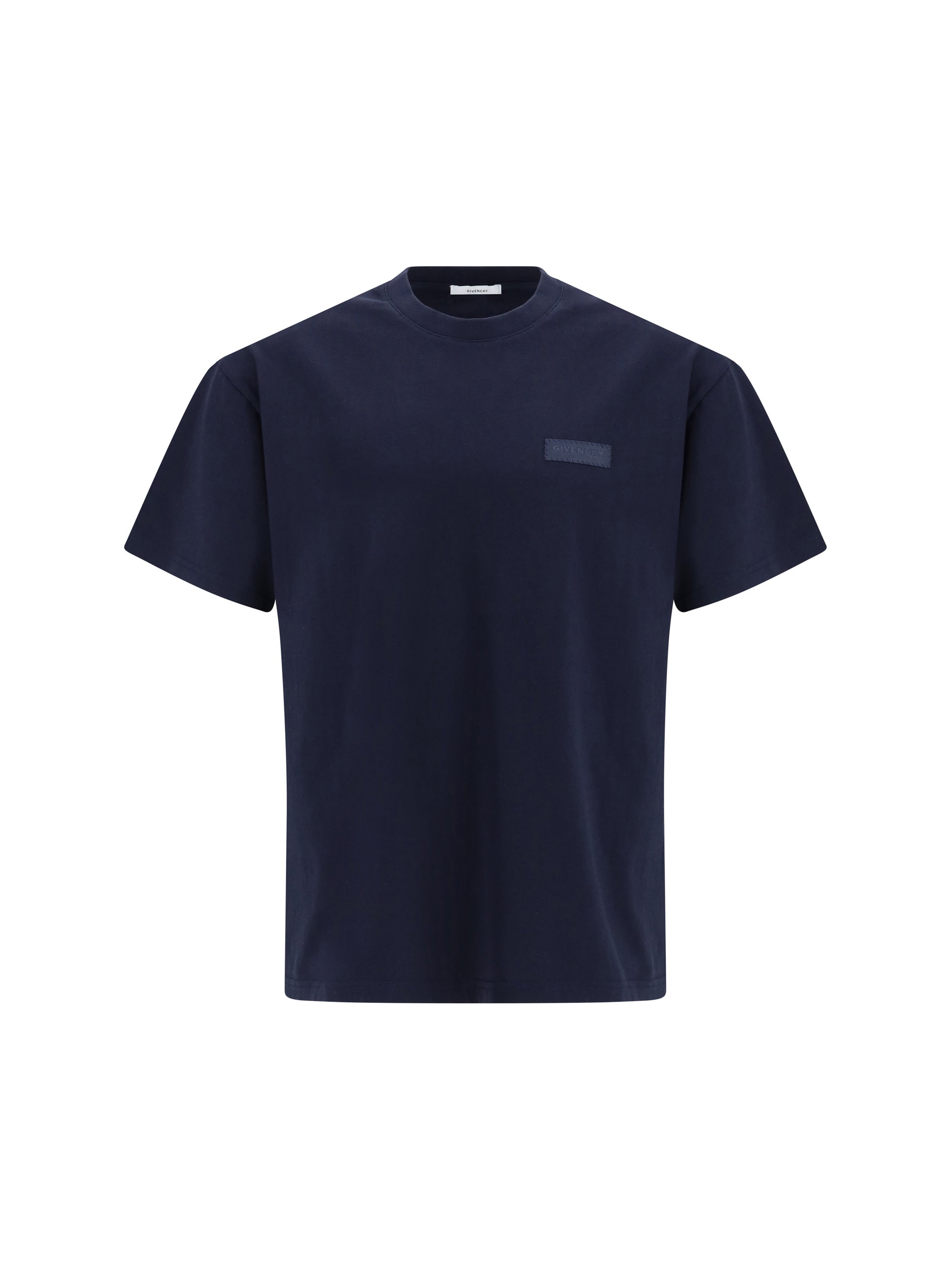 Givenchy Men Cotton T-Shirt With Logo Patch GIVENCHY
