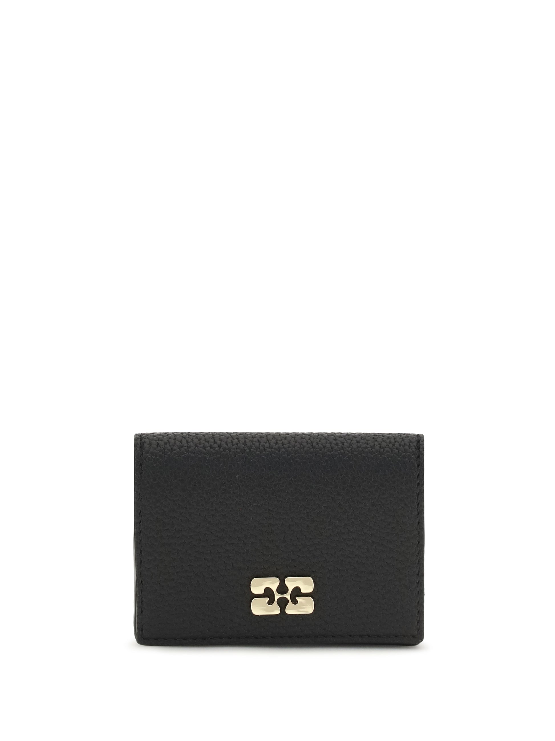 Ganni Women Ganni Bou Card Holder With Flap Grained GANNI