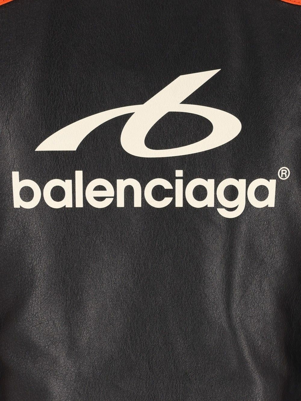 Balenciaga Women Fitted Leather Biker Jacket BALENCIAGA