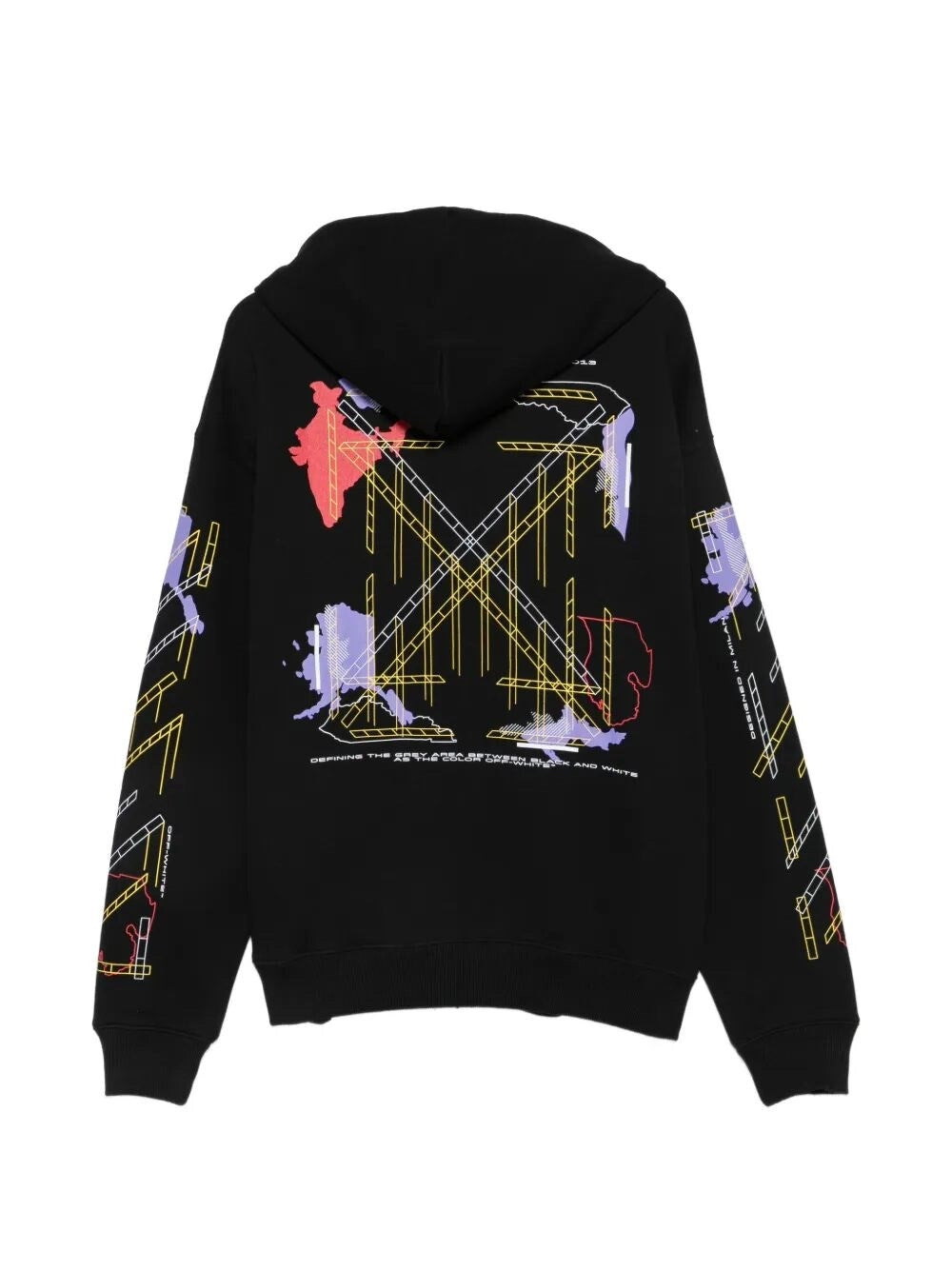 Off White Men `Archigeography Arrow Skate` Zip Hoodie OFF-WHITE