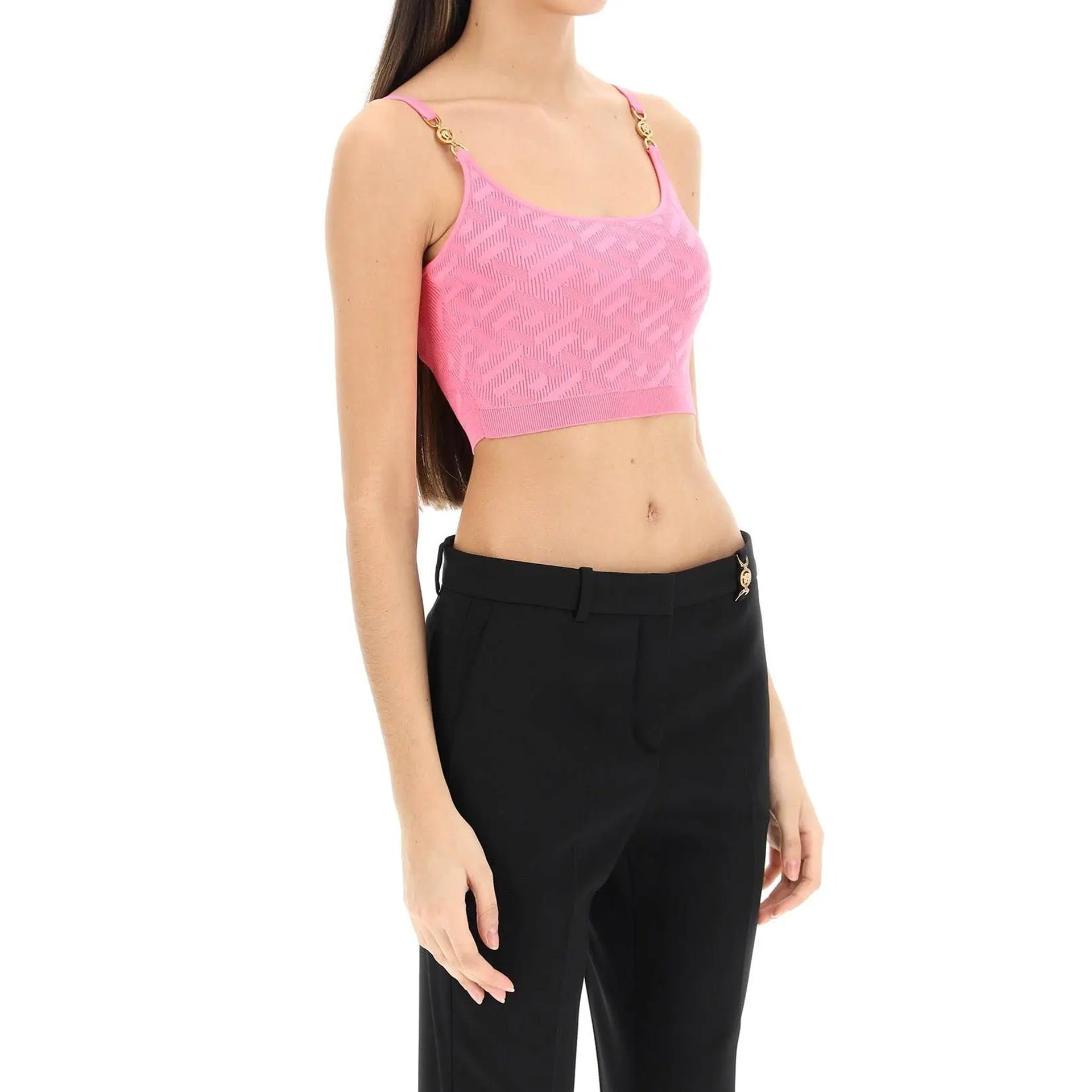 Versace La Greca Cropped Top Women VERSACE