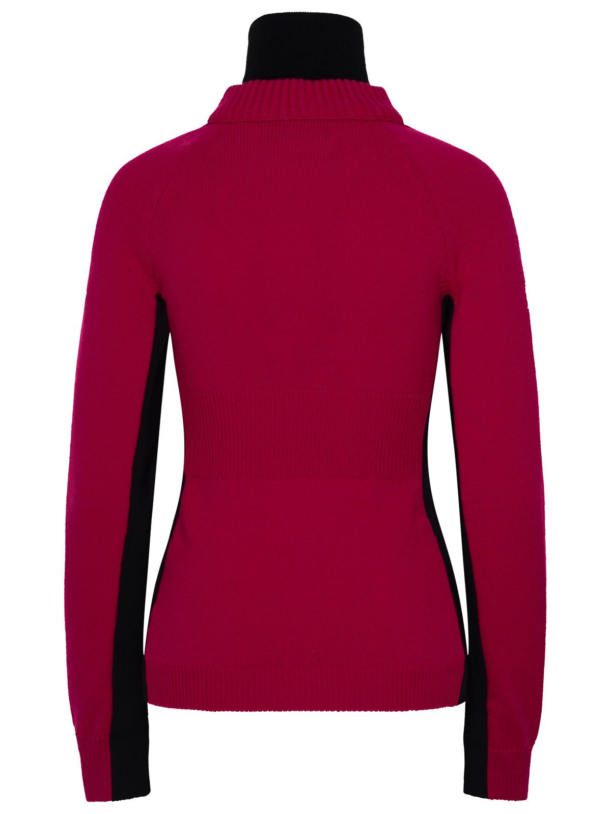 Moncler Grenoble Fucsia Wool Blend Turtleneck Sweater Woman