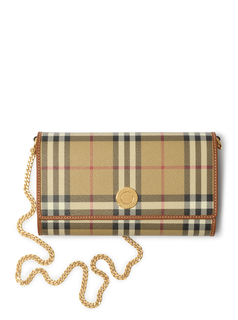 Burberry Women Check Wallet With Chain ??Shoulder Strap BURBERRY