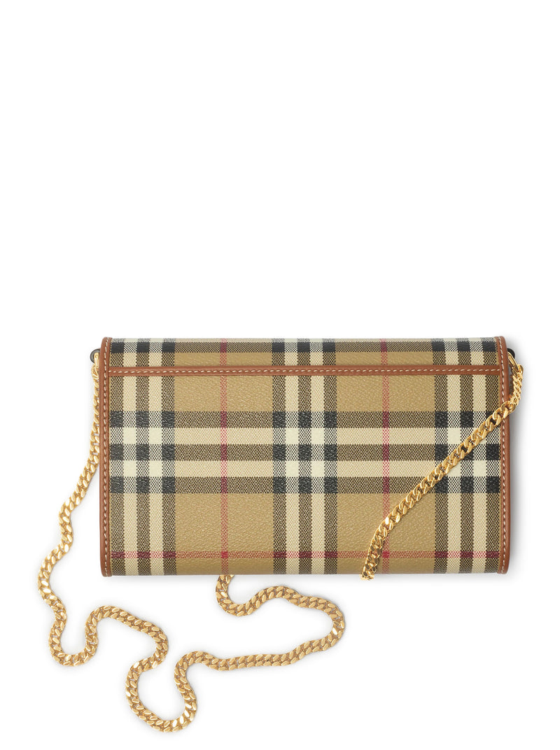 Burberry Women Check Wallet With Chain ??Shoulder Strap BURBERRY