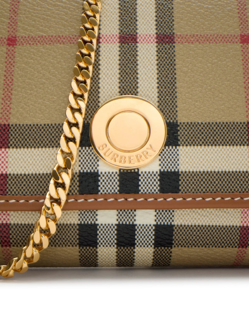 Burberry Women Check Wallet With Chain ??Shoulder Strap BURBERRY