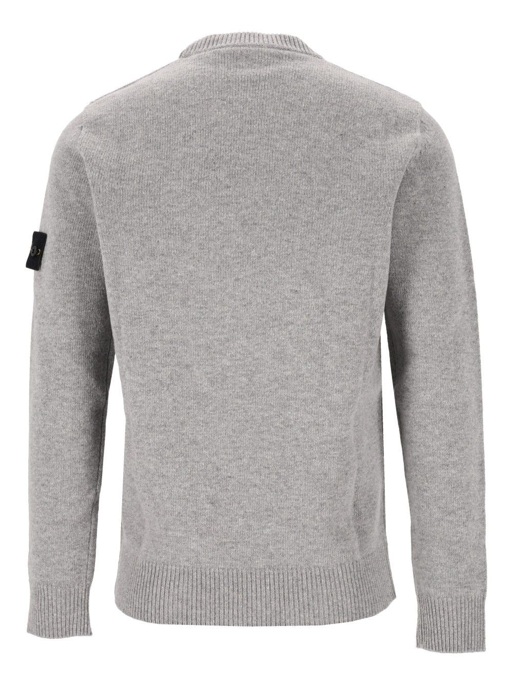 Stone Island Men Lambswool Crew Neck Sweater STONE ISLAND