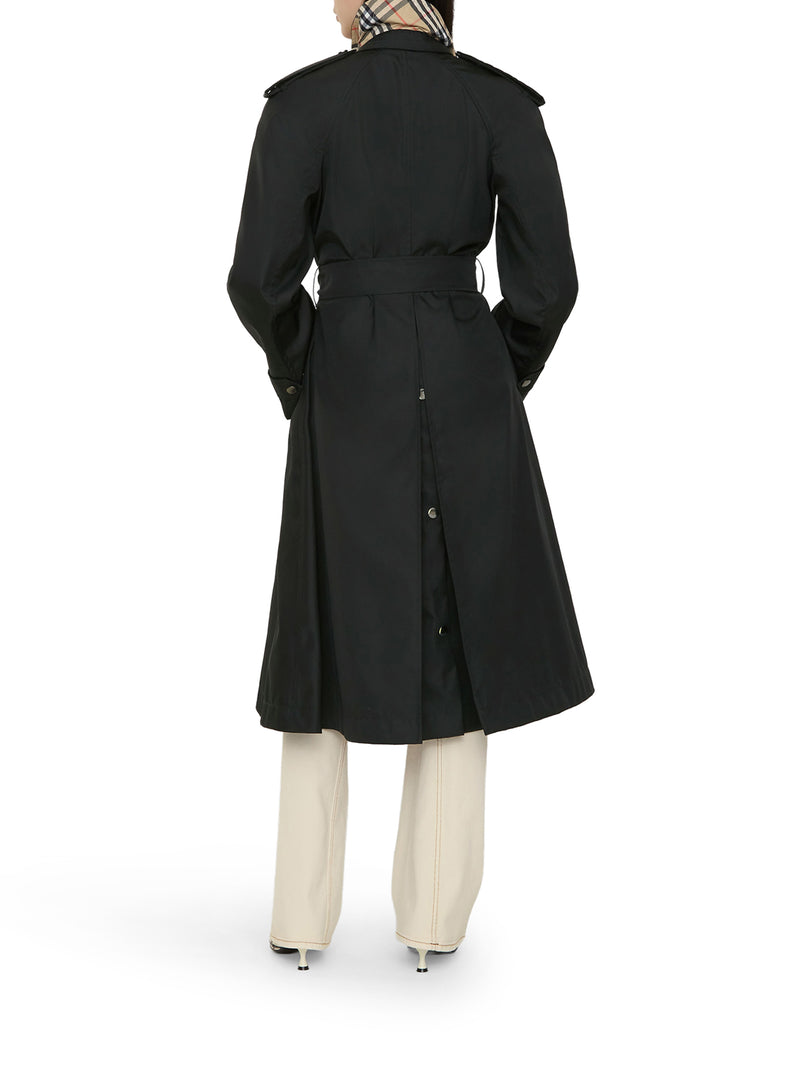 Burberry Women Long Nylon Car Coat With Hood BURBERRY