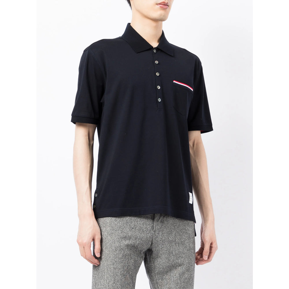 Thom Browne Blue Polo Shirts Men THOM BROWNE