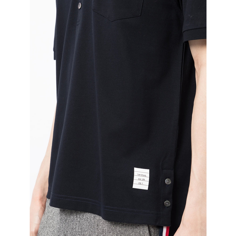 Thom Browne Blue Polo Shirts Men THOM BROWNE