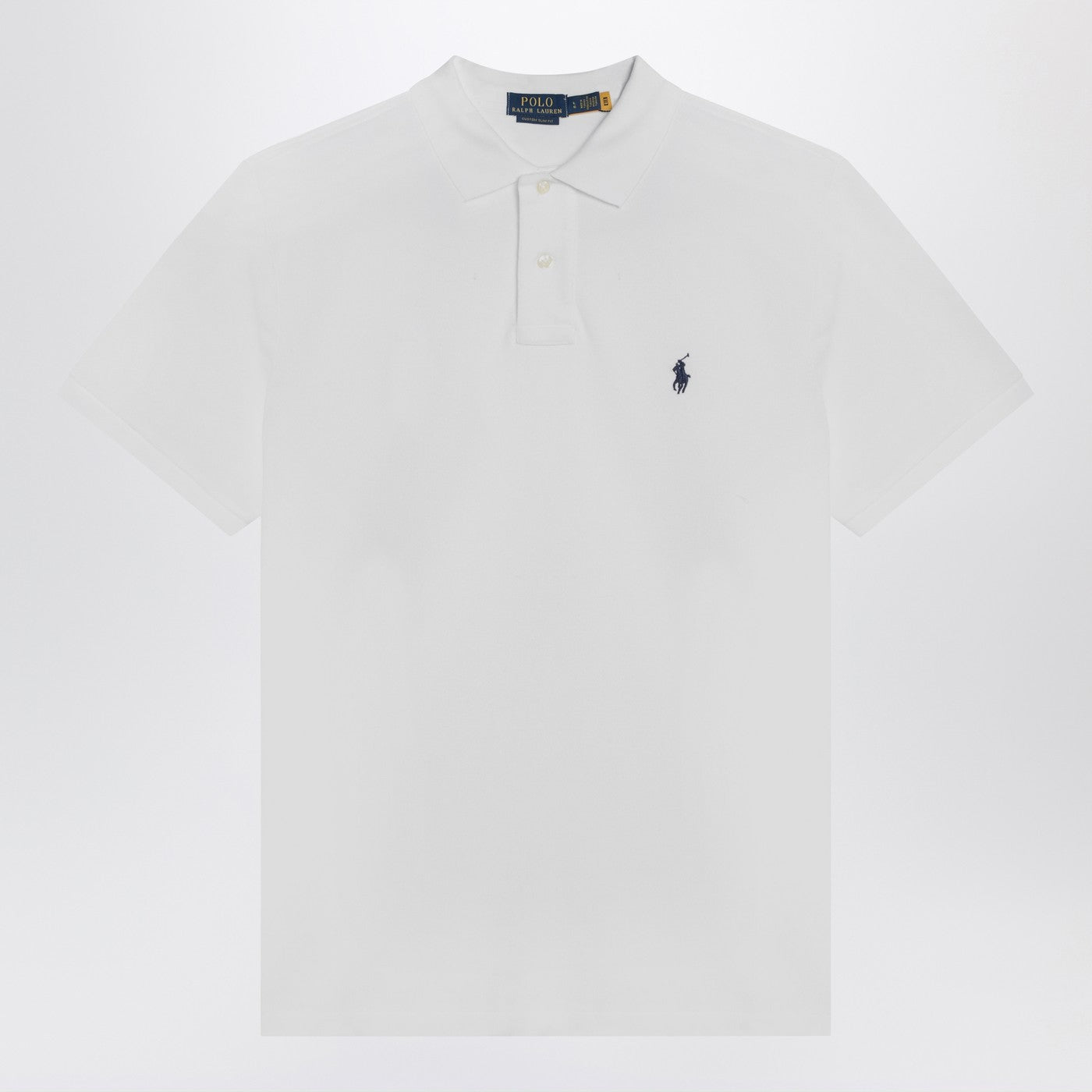 Polo Ralph Lauren White Cotton Custom Slim-Fit Polo Men Polo Ralph Lauren