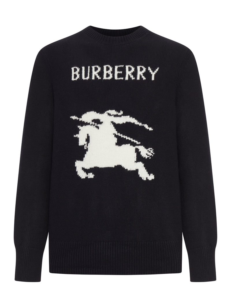 Burberry Men Wool And Cashmere Pullover With Ekd BURBERRY