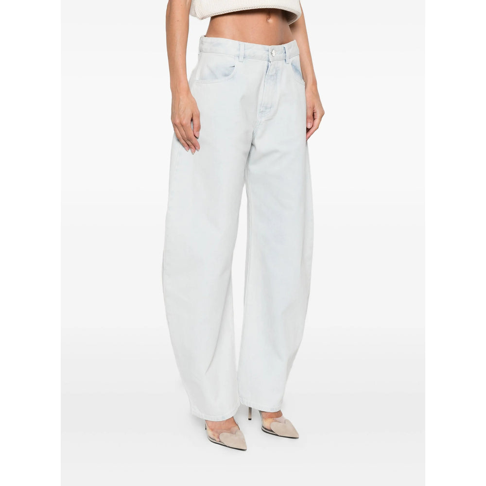 Alaia Women Low Round Denim Jeans ALAIA