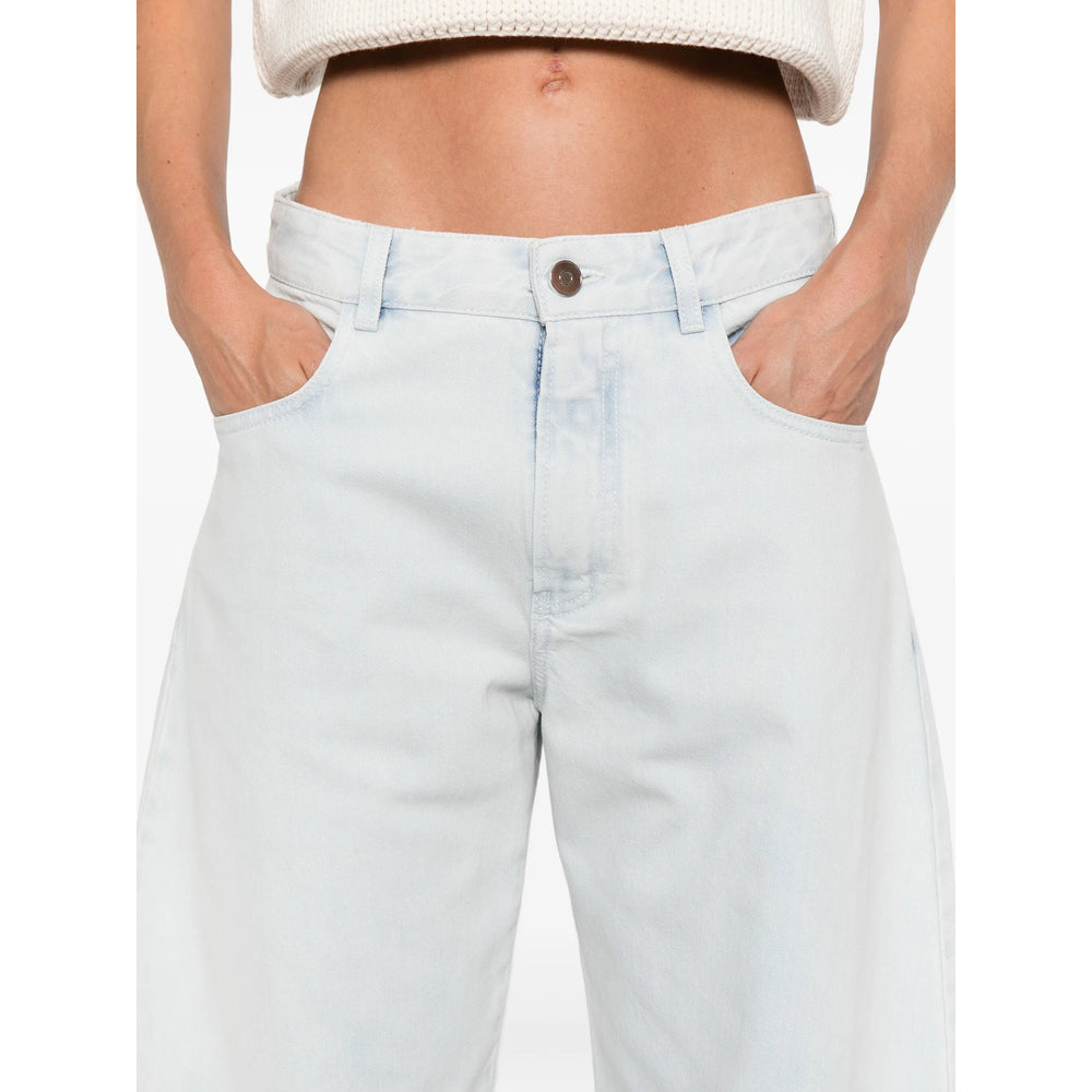 Alaia Women Low Round Denim Jeans ALAIA