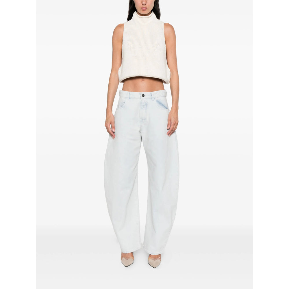 Alaia Women Low Round Denim Jeans ALAIA