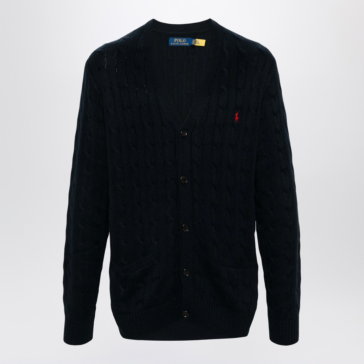 Polo Ralph Lauren Navy Blue Cable-Knit Cotton Cardigan Men Polo Ralph Lauren
