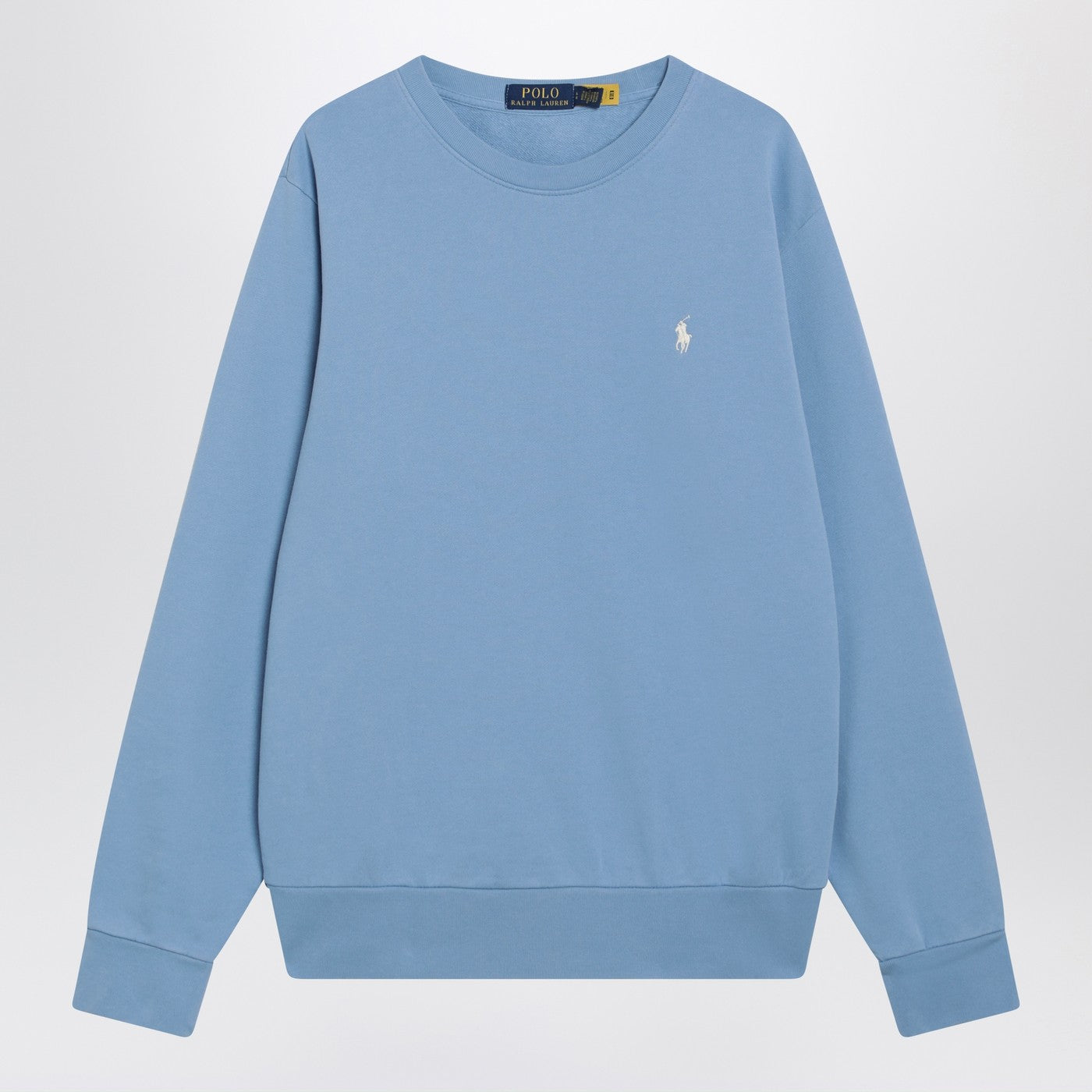 Polo Ralph Lauren Light Blue Cotton Crew-Neck Sweatshirt Men Polo Ralph Lauren