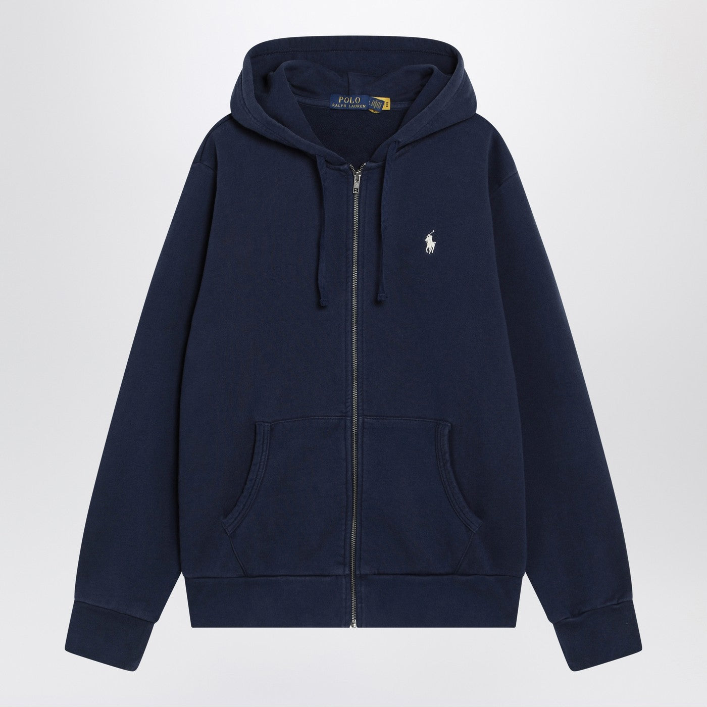 Polo Ralph Lauren Navy Blue Cotton Zip-Up Sweatshirt Men Polo Ralph Lauren