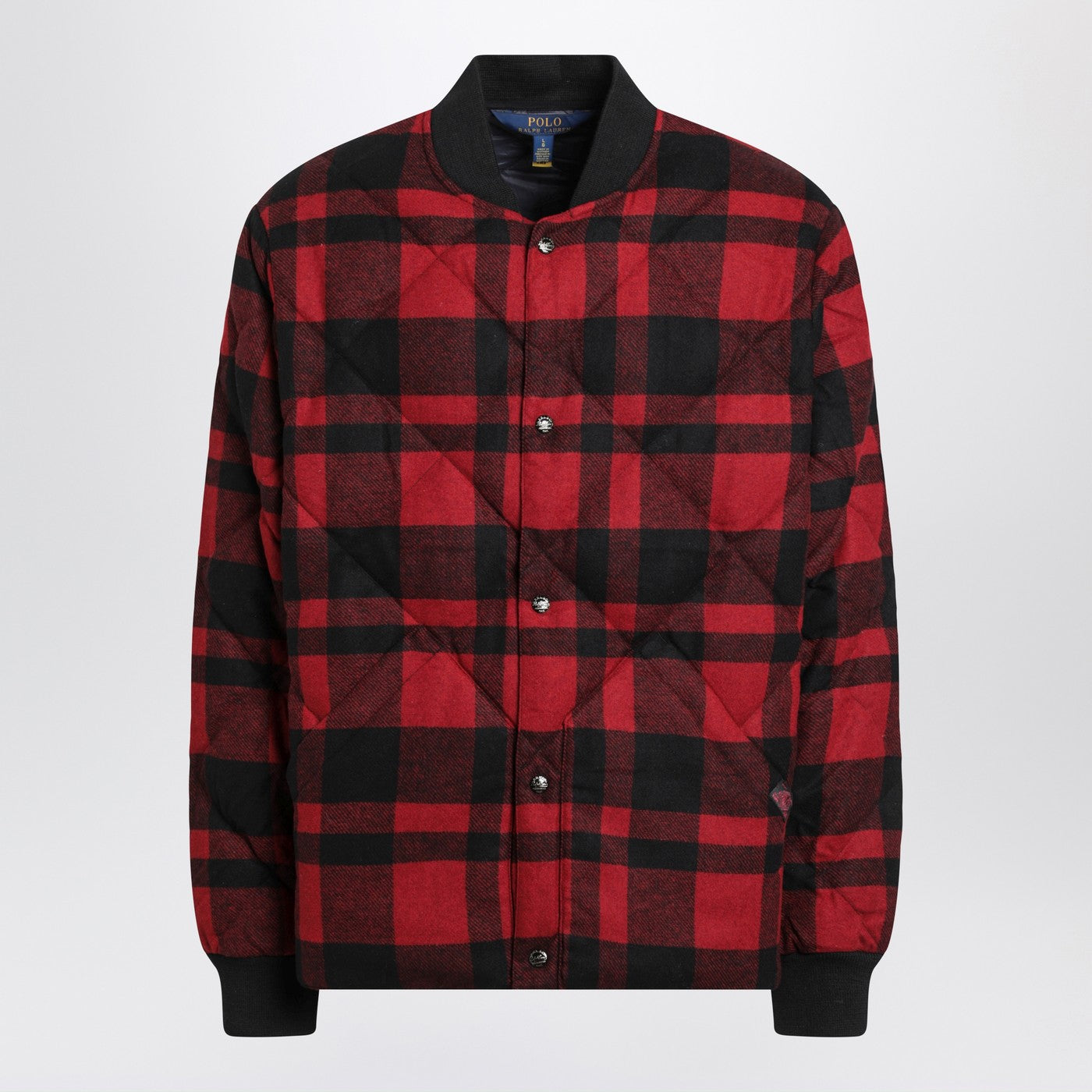Polo Ralph Lauren Red And Black Quilted Check Bomber Men Polo Ralph Lauren