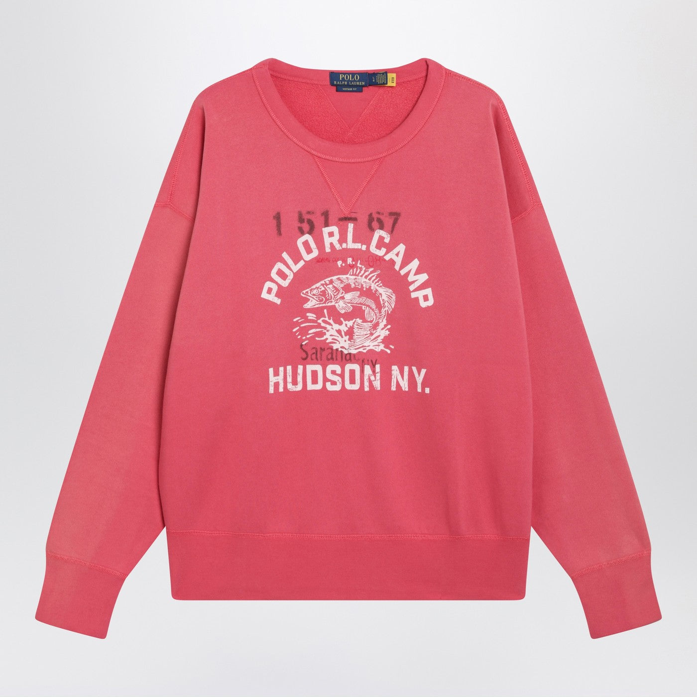 Polo Ralph Lauren Light Red Sweatshirt With Logo Print Men Polo Ralph Lauren