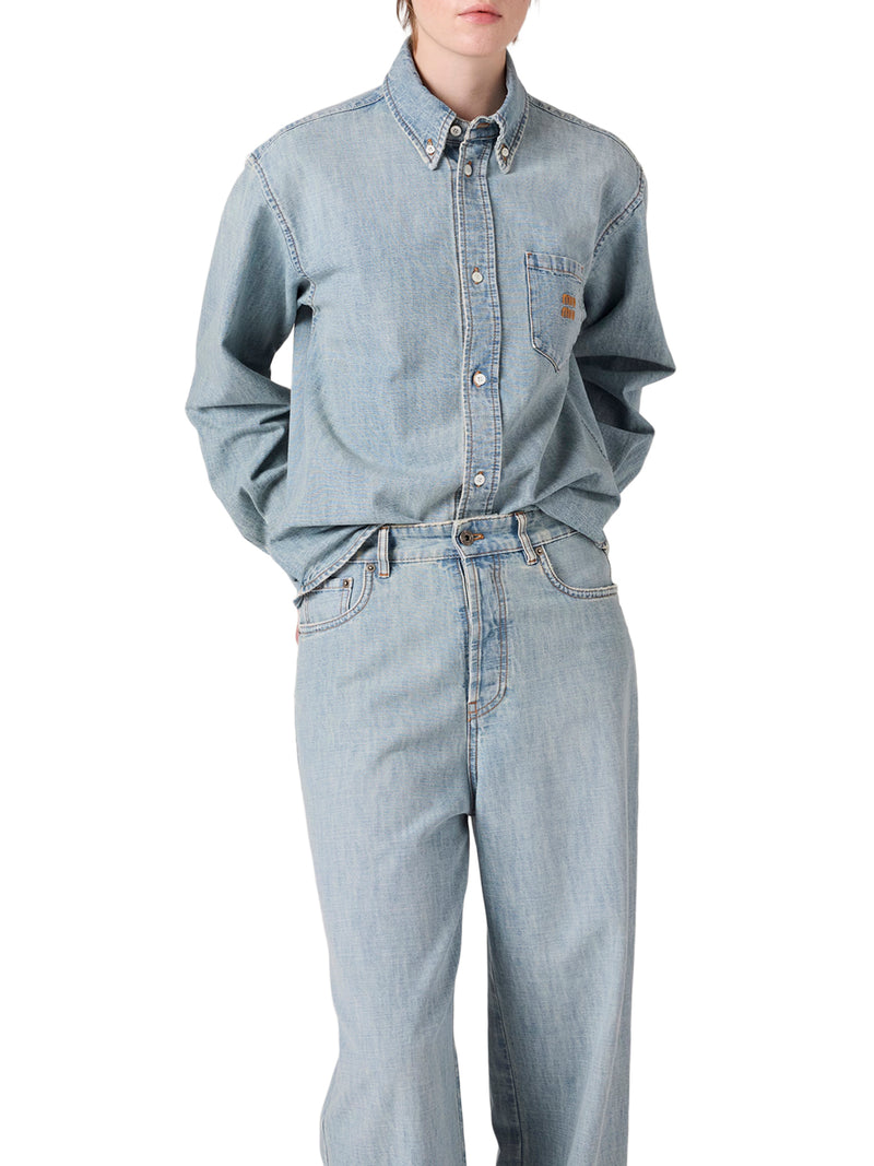 Miu Miu Women Chambray Shirt MIU MIU