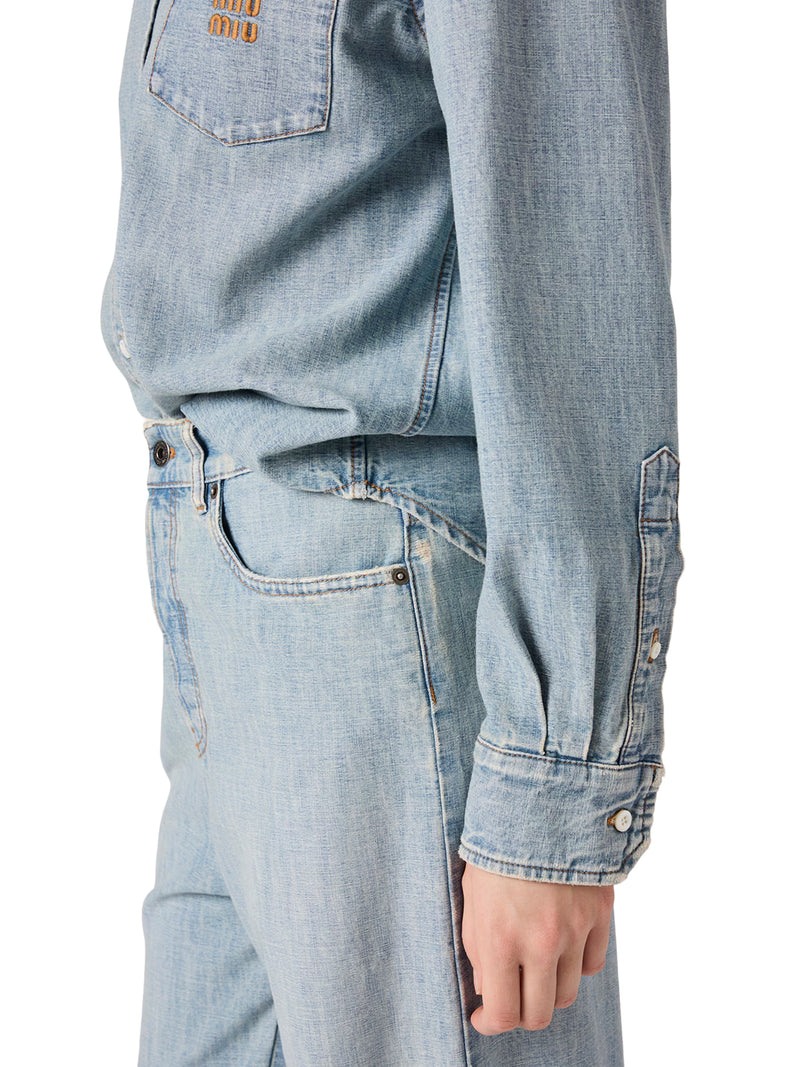 Miu Miu Women Chambray Shirt MIU MIU