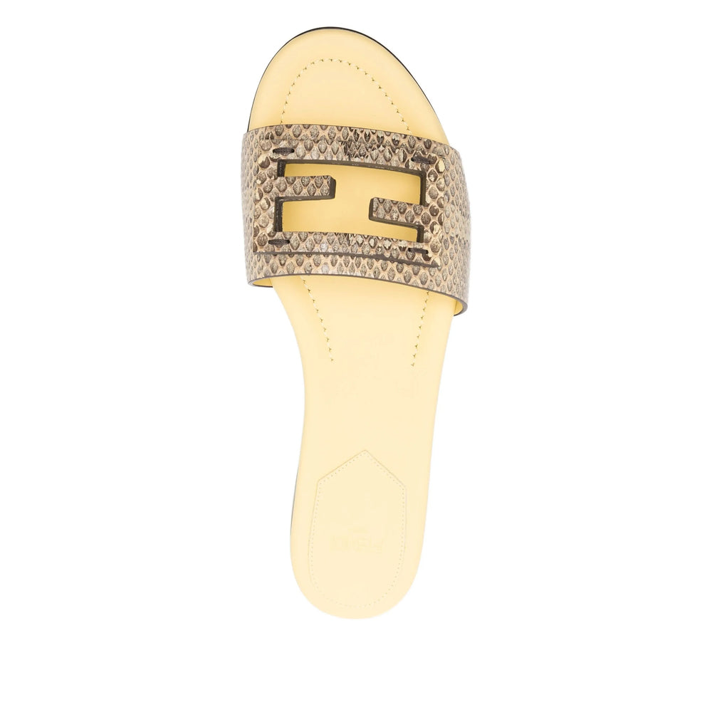 Fendi Women Snakeskin Leather Sandals FENDI