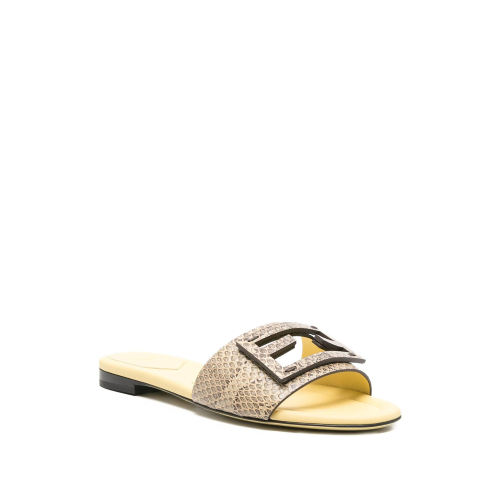 Fendi Women Snakeskin Leather Sandals FENDI