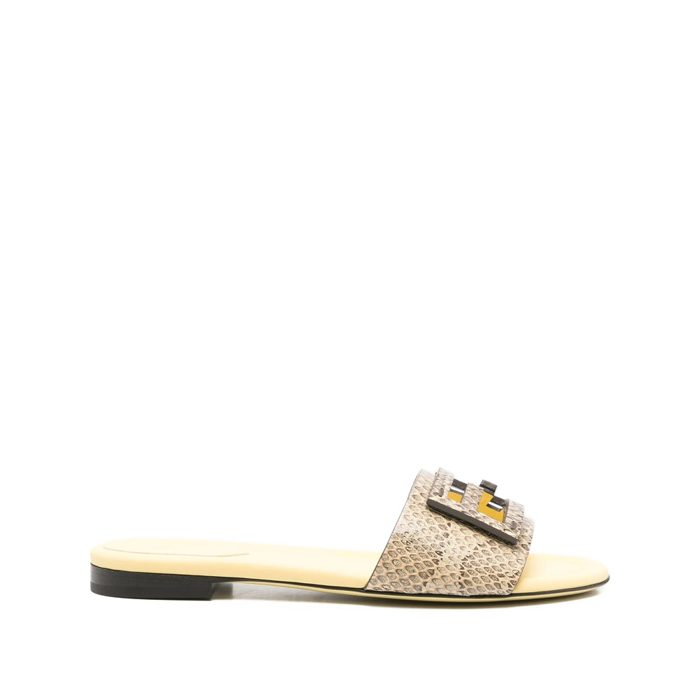 Fendi Women Snakeskin Leather Sandals FENDI