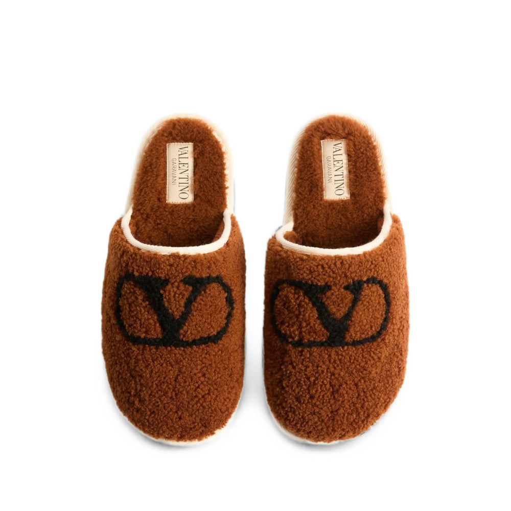 Valentino Garavani Brown Slippers Men VALENTINO GARAVANI
