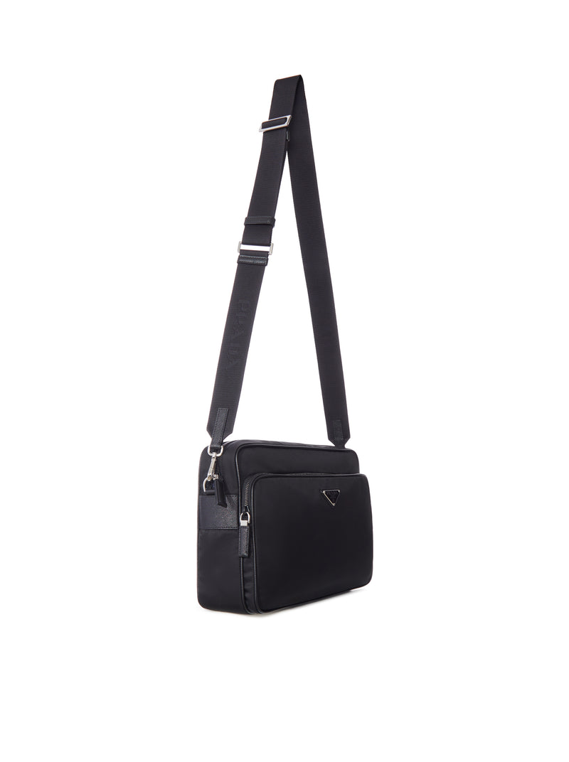 Prada Men Re-Nylon And Leather Shoulder Bag PRADA
